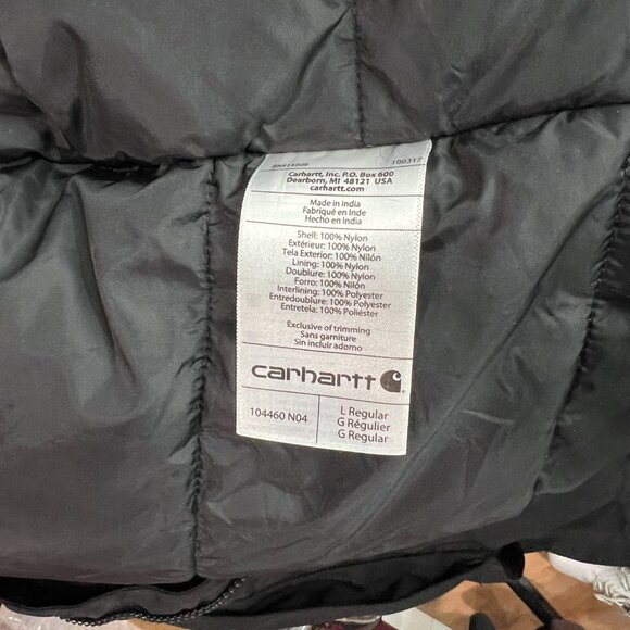 Carhartt Men's L Large Black Yukon Extremes Insulated Active Jacket - Picture 8 of 10